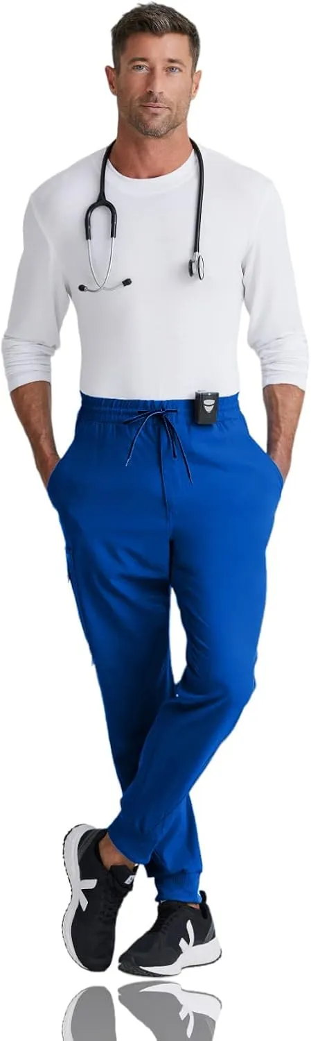 BARCO One Vortex Scrub Jogger for Men - Elastic Waist Eco-Friendly Fabric, Anti-Wrinkle, 4-Way Stretch Men's Scrub Pant