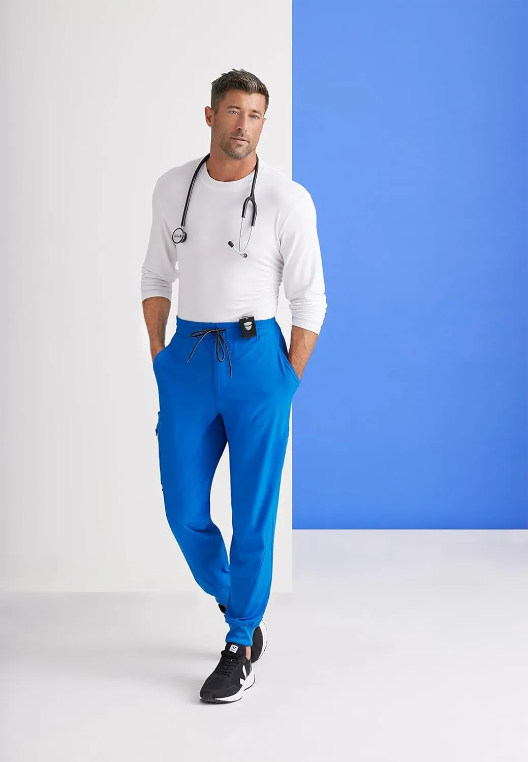 BARCO One Vortex Scrub Jogger for Men - Elastic Waist Eco-Friendly Fabric, Anti-Wrinkle, 4-Way Stretch Men's Scrub Pant