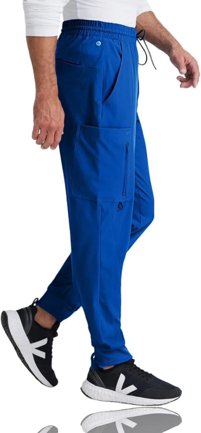 BARCO One Vortex Scrub Jogger for Men - Elastic Waist Eco-Friendly Fabric, Anti-Wrinkle, 4-Way Stretch Men's Scrub Pant