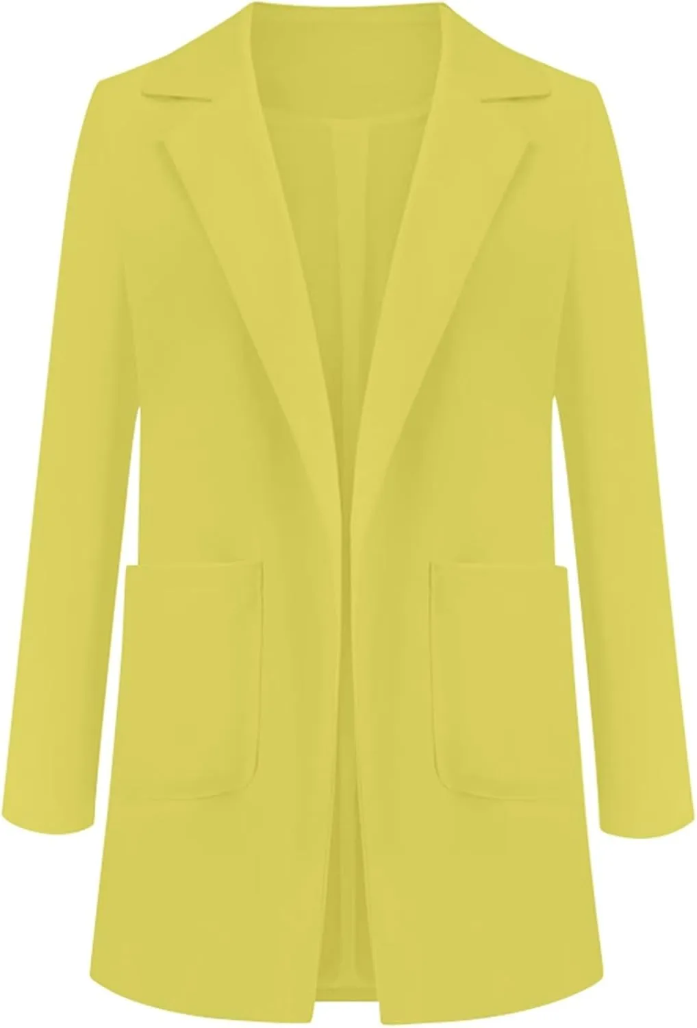 Blazers for Women 2024 Winter Open Front Long Sleeve Work Jackets Coat Business Casual Lapel Suit Jacket with Pocket