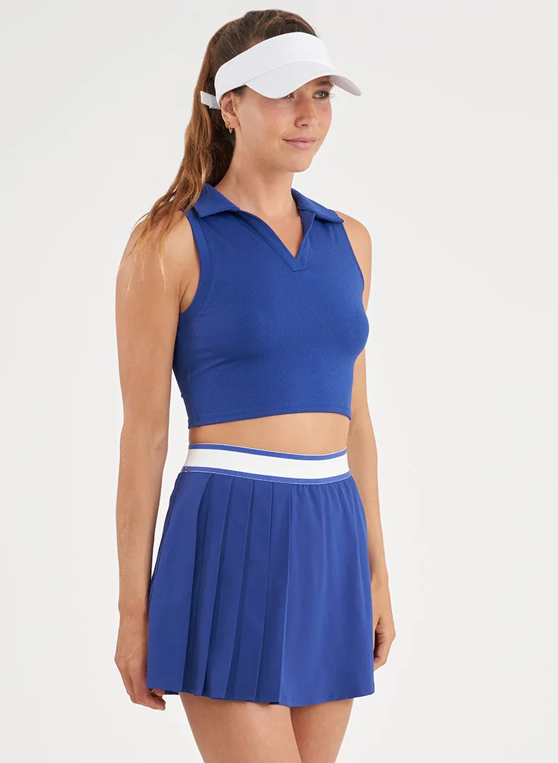Courtside Crop Polo - FINAL SALE
