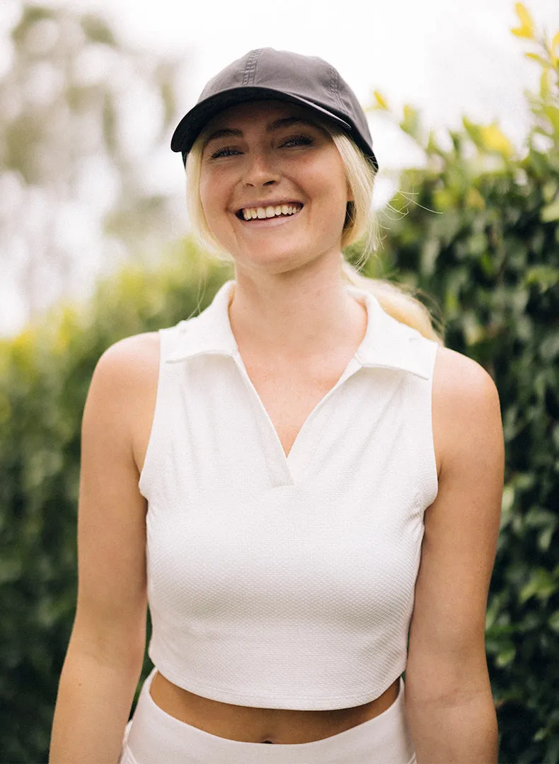 Courtside Crop Polo - FINAL SALE