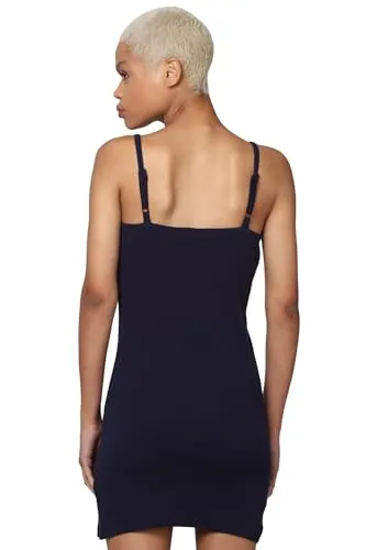 FOREVER 21 women's Cotton Classic Mini Dress (596573_Navy