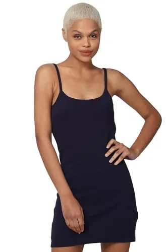 FOREVER 21 women's Cotton Classic Mini Dress (596573_Navy