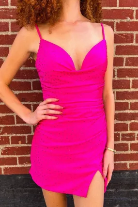 Fuchsia Tight Homecoming Dresses, LTP3350