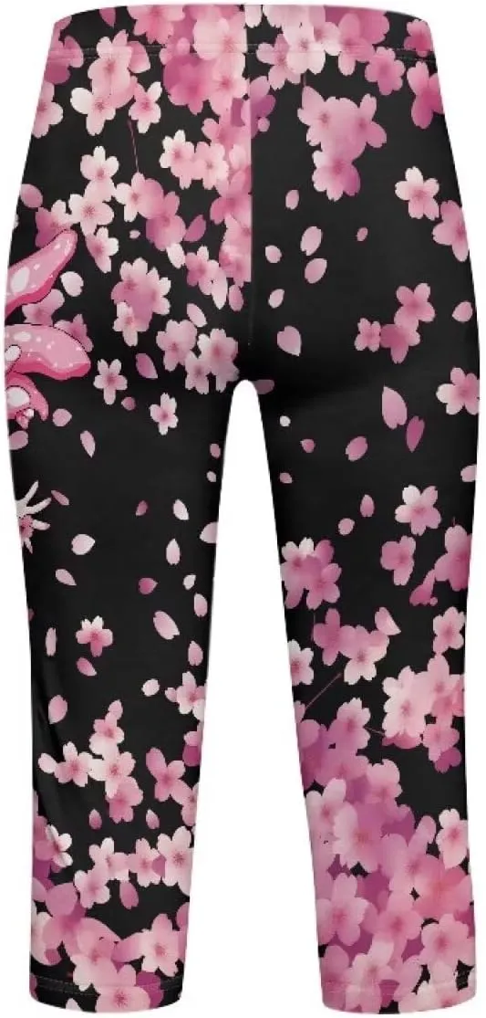 Girls Athletic Leggings,Stretch Dance Workout Yoga Pant Girl's Performance Capri Legging for School Festival