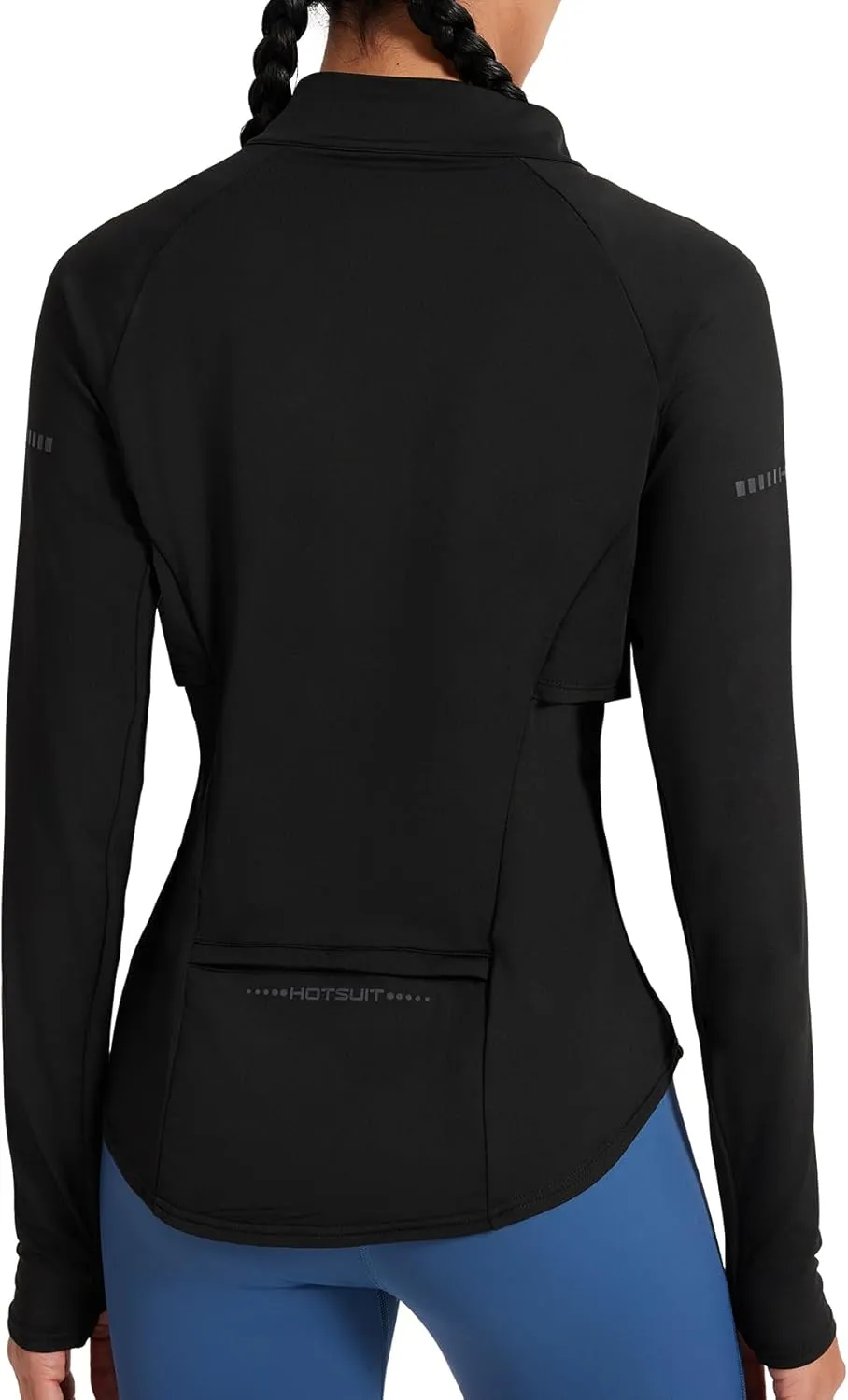 HOTSUIT Women’s Running Jacket Thermal Water Resistant Full Zip Cycling Jacket for Winter Reflective