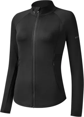 HOTSUIT Women’s Running Jacket Thermal Water Resistant Full Zip Cycling Jacket for Winter Reflective