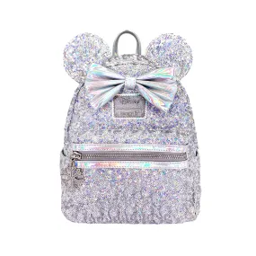 Loungefly X LASR Exclusive Disney Holographic Sequin Minnie Mini Backpack