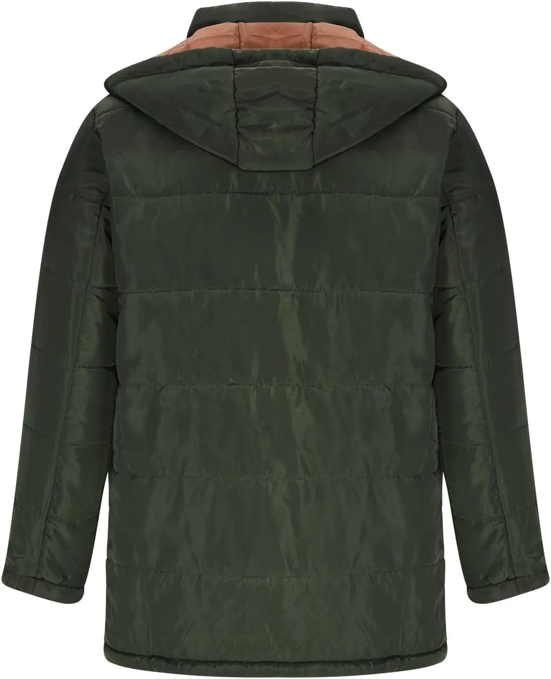 Mens Down Jacket Packable,Water Resistant Multi-Pockets Hooded Puffer Jacket Lightweight,Full Zip Up Warm Thicken Coat
