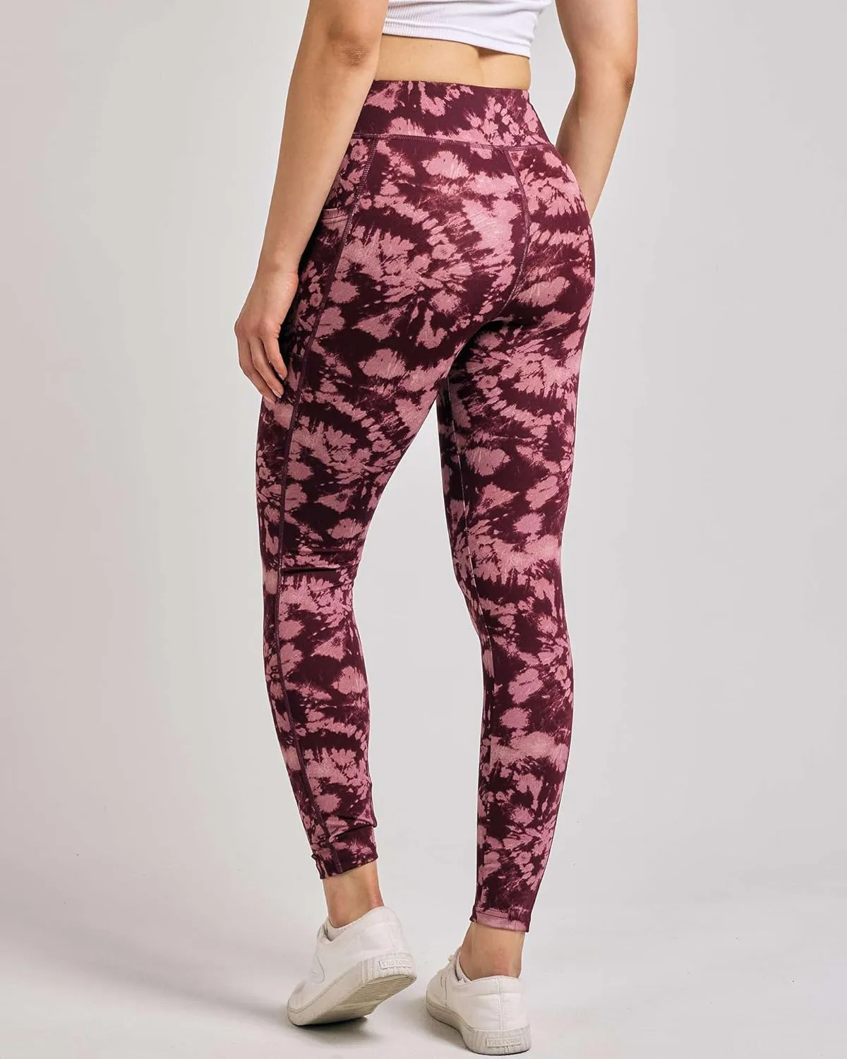 Real Essentials 4-Pack: Women's Full Length Fitted Athletic Yoga Performance Leggings with Pockets (Available in Plus Size)