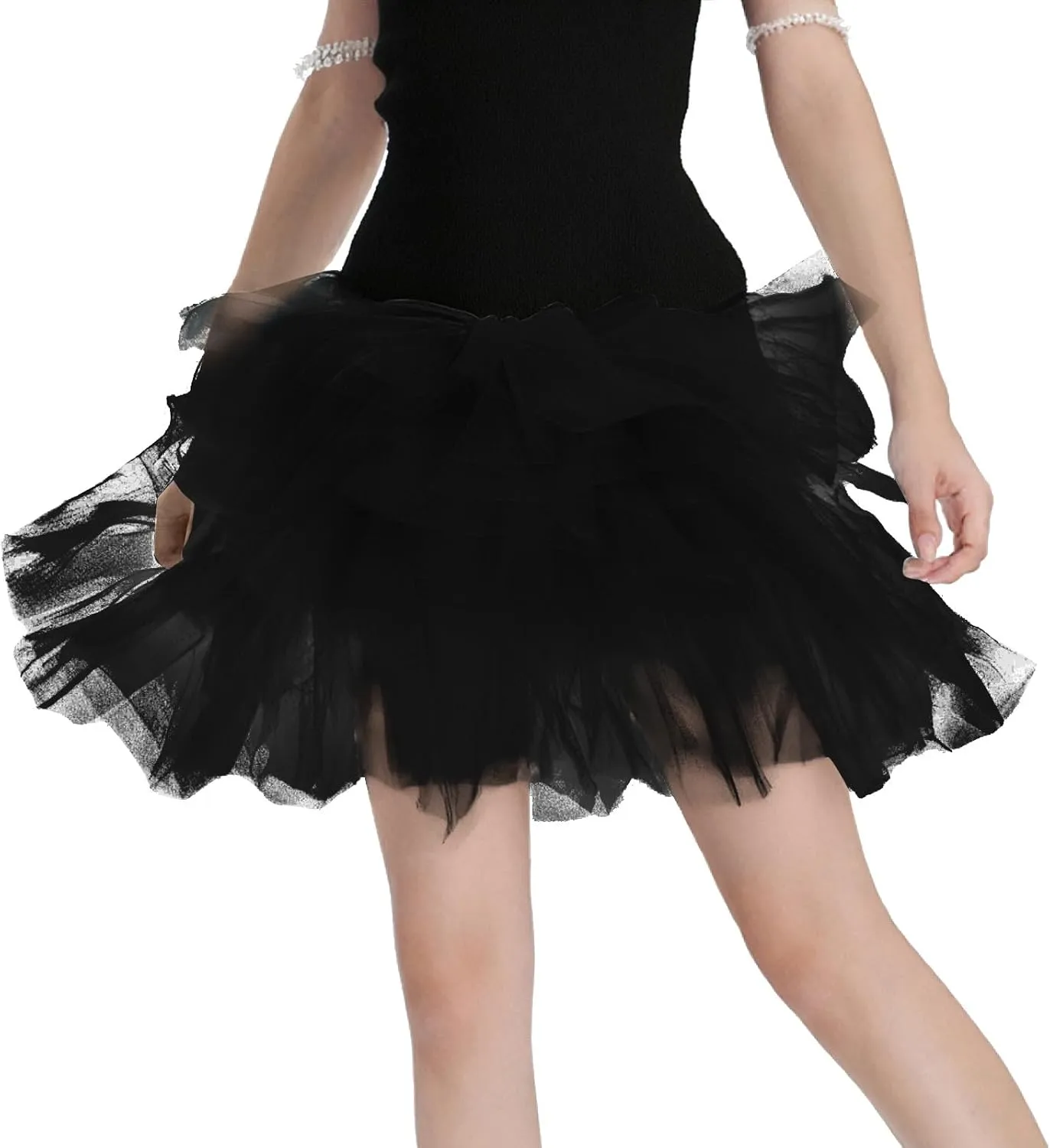 Skirts for Women Summer Loose Casual Trendy Solid Color Elastic Waist Flowy Mesh Tulle Ballet Party Dance Skirt, S-L