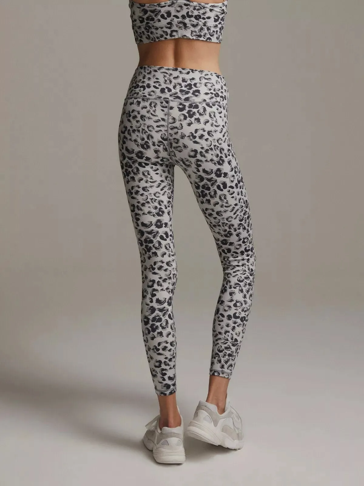 Varley Century Legging High Rise Leggings Lead Cheetah Strech Gray Pant XL NEW